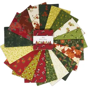 40 Pcs 5 x 5 inches Quilting Bundles Precut, Printed Layer Cakes Patchwork for Crafts Cloths, DIY Cotton Squares, Squares for, Sewing - Mery & Bright
