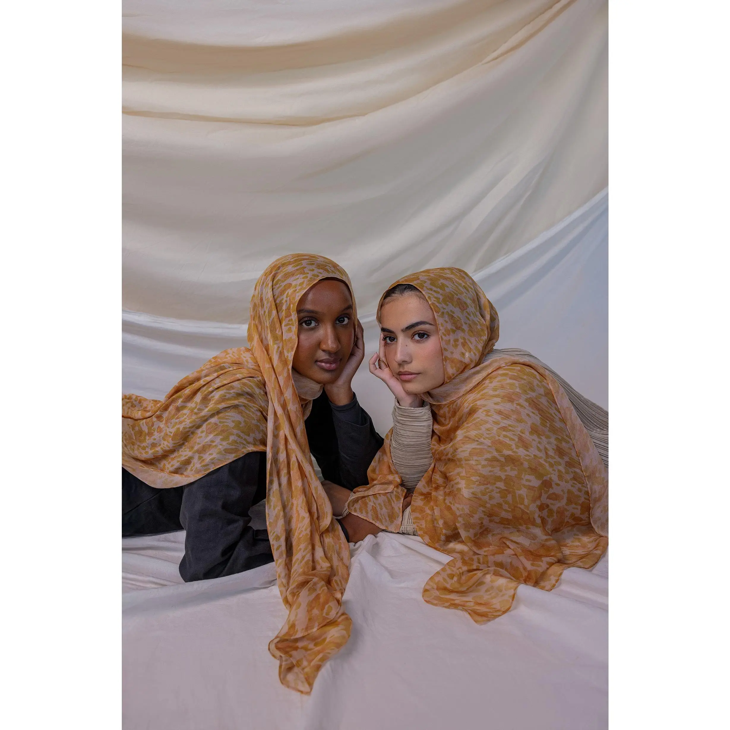 VELA Women's Speckled Peach Print Modal Square Hijab, Modest Fashion Clothing, Women's Clothes