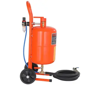 Father's Day Gift VEVOR 5 Gallon Sand Blaster, 60-110 PSI High Pressure Sandblaster, Portable Abrasive Blasting Tank, Air Sand Blasting Kit with 4 Ceramic Nozzles and Oil-Water Separator for Paint, Stain, Rust Removal