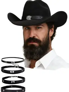 Western Cowboy Hat Classic Black Cowboy Hat for Men