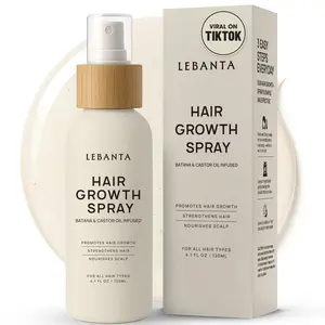 Lebanta Hair Growth Oil Spray - 100% Pure Ingredients For Non Greasy, Thicker & Stronger Hair - Organic Batana, Castor, Biotin, Saw Palmetto, and Rosemary Oil Gifts Women Scalp