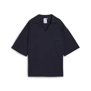 PUMA Womens Yona Oversized Short Sleeve Shirt Casual Casual - Blue