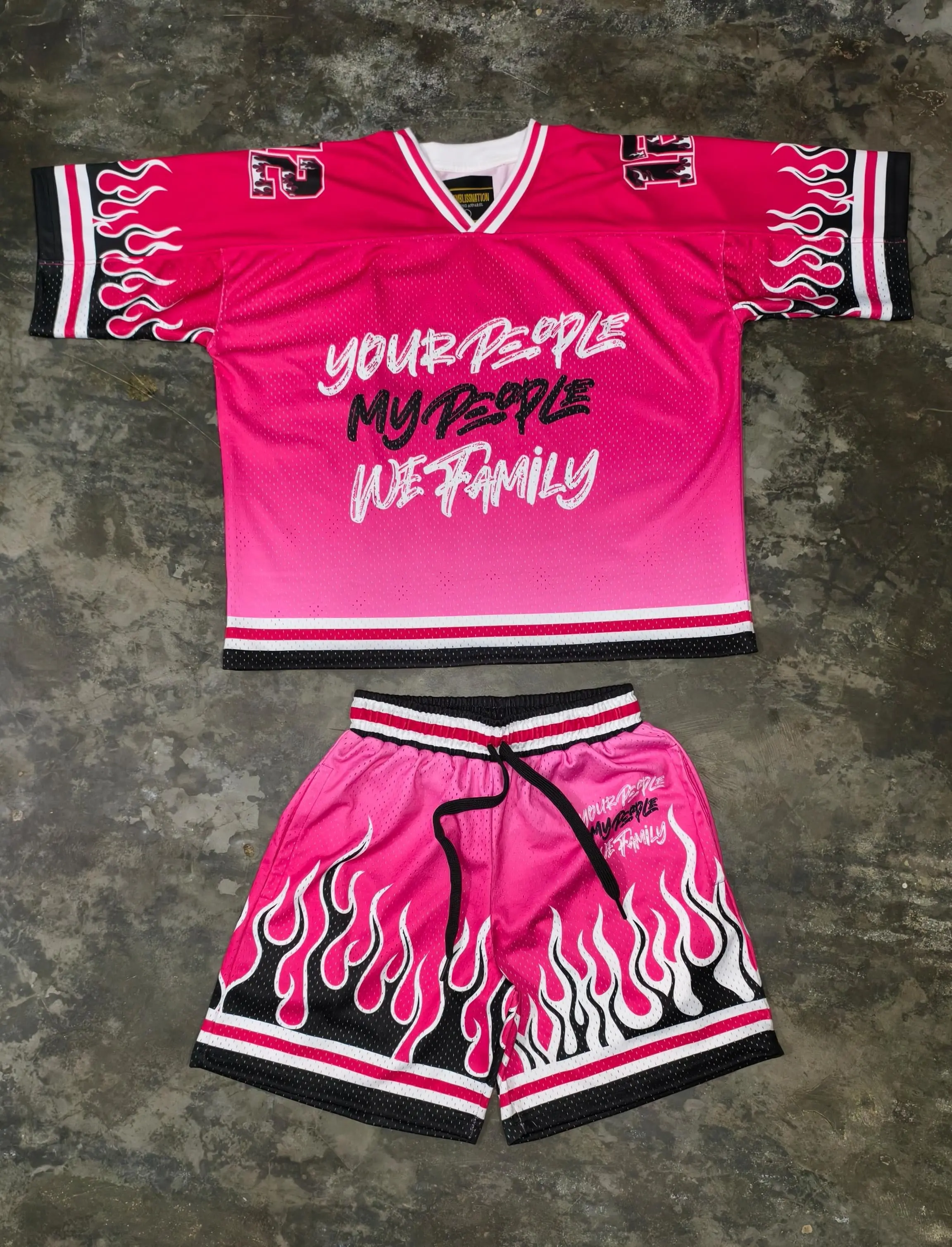 PINK JERSEY AND SHORTS