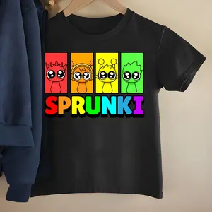Sprunkies Cute Characters Shirt, Sprunki Funny Shirt, Game For Boys And Girls Birthday Shirt, Game Shirt, Colorful Cartoon Character Shirt