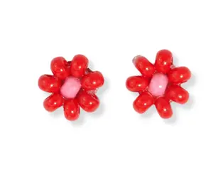Tina Two Color Beaded Post Earrings