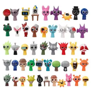 Sprunki Mega Collection - 48 Figures With Phase 1&3 Transformations- Full 20 Character Set, Music Game Collectible Dolls, Birthday Gifts for Adults & Youngsters, Whimsical Art Style Figurines, Perfect for Car & Desktop Decor, Holiday Gifts Anime Design