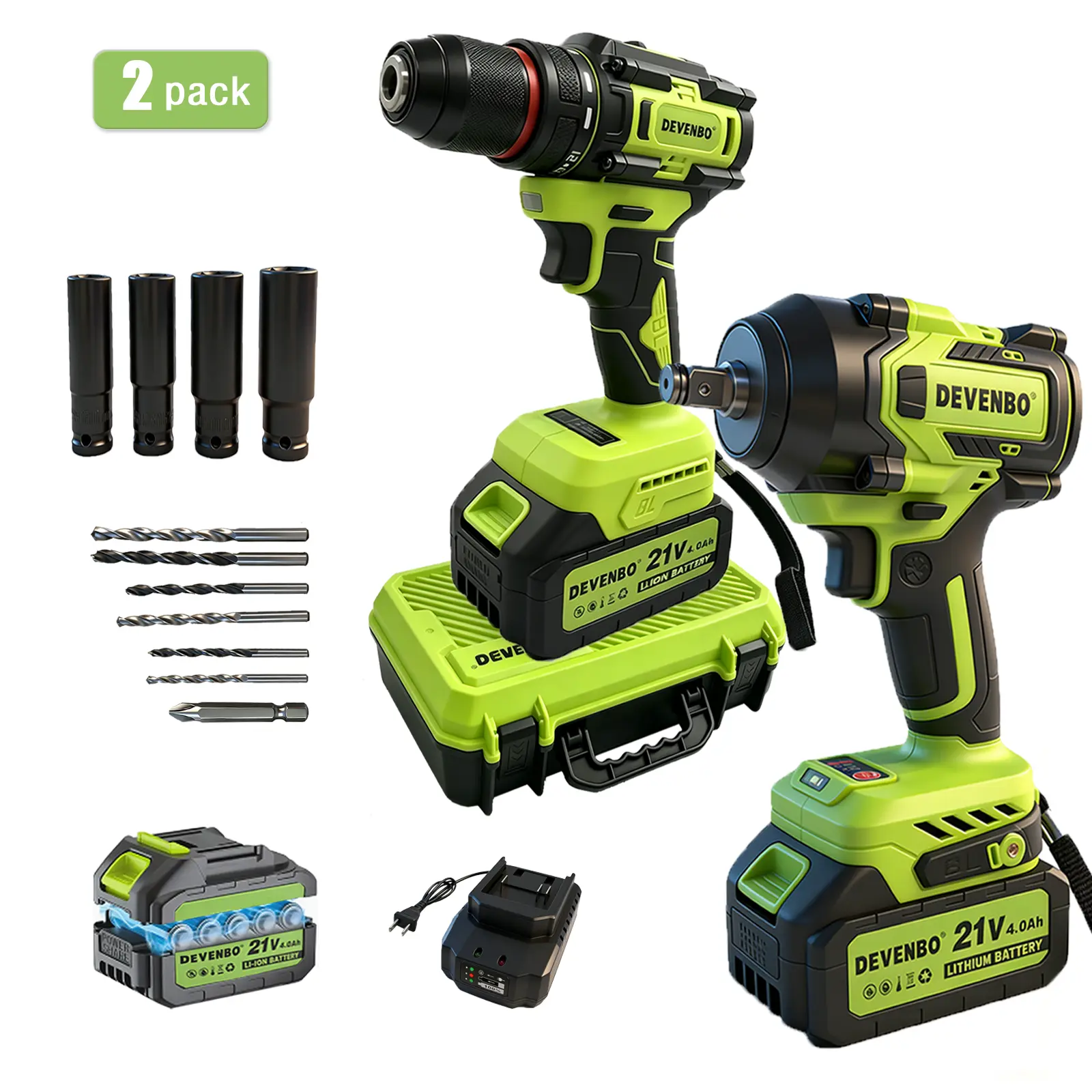 900NM Wrench + Brushless Drill