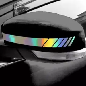 Car Rearview Mirror Sticker, Durable PET Material Car Rearview Mirror Sticker, Easy To Apply Car Decoration for All Vehicles