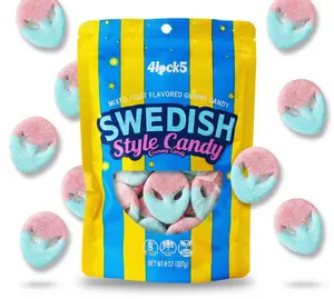 Swedish Style Gummy Candy 0.5 lb – Bubble Gum Flavor Alien Shaped Scandinavian Gummies, Sweet & Sour Chewy Candy in Sealed Bag for Home, Office, Outdoor Snacks & Candy Gifts