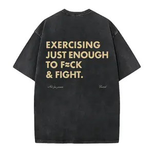 Funny EXERCISING JUST ENOUGH TO  FIGHT Tee, Retro Vintage Y2K Streetwear