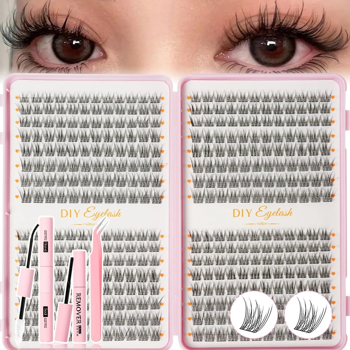Multiple Styles False Eyelashes Set, Lightweight, Professional and Beginner-Friendly, Easy Home Use, Non-Toxic, Dense CC Curl, Dramatic Volume Eyelash, Mixed Length, Makeup