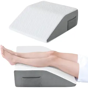 Leg Elevation Pillows for Swelling, Cooling Gel Wedge Pillows for After Surgery, Sciatica Back Knee Hip Ankles Pain Relief, Leg Pillows for Sleeping