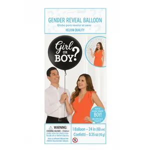 "Girl or Boy?" Gender Reveal Confetti Balloon - 24-Inch