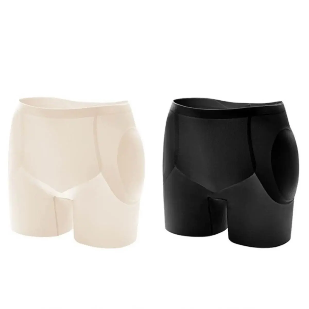 Lightweight Solid Fitted Shapewear Garment for Women, Seamless Bodysuit with Highwaist Tummy Control, Padded Butt-Lift & Detachable Hip Pads