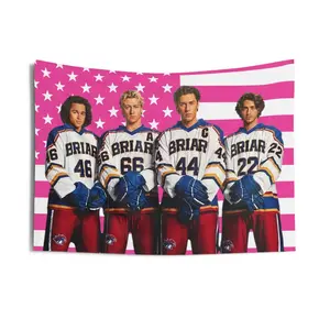Hockey Boys Briar U Tapestries, Belmont Cameli Pink Flag, Stephen Kalyn Indoor Wall Tapestries, Antonio Cipriano, Jalen Thomas Brooks