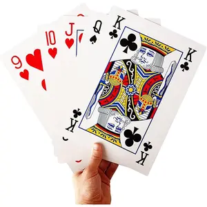 Jumbo Playing Cards Super Big Giant Game Theme Full Deck Huge Poker Oversize Decorations of Magic Party 1 Pack 4 Times