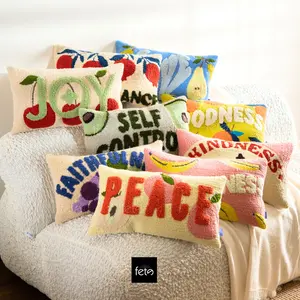 Fete Fruit of the Spirit Hand Tufted Throw Pillow, Pillow covers, Christian Gift