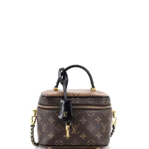 Pre-owned Louis Vuitton Canvas Coated Top Handle Bags Vanity Handbag Reverse Monogram Canvas PM by Rebag