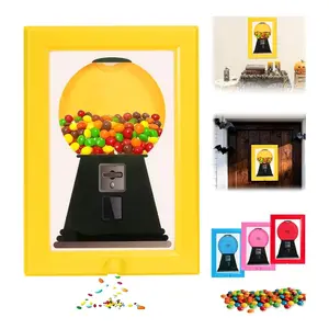 Candy Frame Dispenser For Wall, Hanging Candy Dispenser,Wall Mount Gumball Machine, Easy Restock, Perfect Festival Gift
