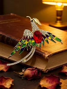 Phoenix Bird Brooch, Elegant Fashion Anti-Exposure Pin, Clothing Bag Accessory, Women's Festival Party Decoration Gift, Jewellery