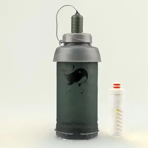 Water Purifier Bottle Filter Straw 2-Stage for Hiking,Camping,Survival,Travel