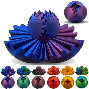 3D Printed Stress Relief Fidget Gear Device, Stress Relief Gadgets, Cube Relaxation Ball, Perfect Holiday Gift for Friends and Family, Multiple Gradient Colors Available
