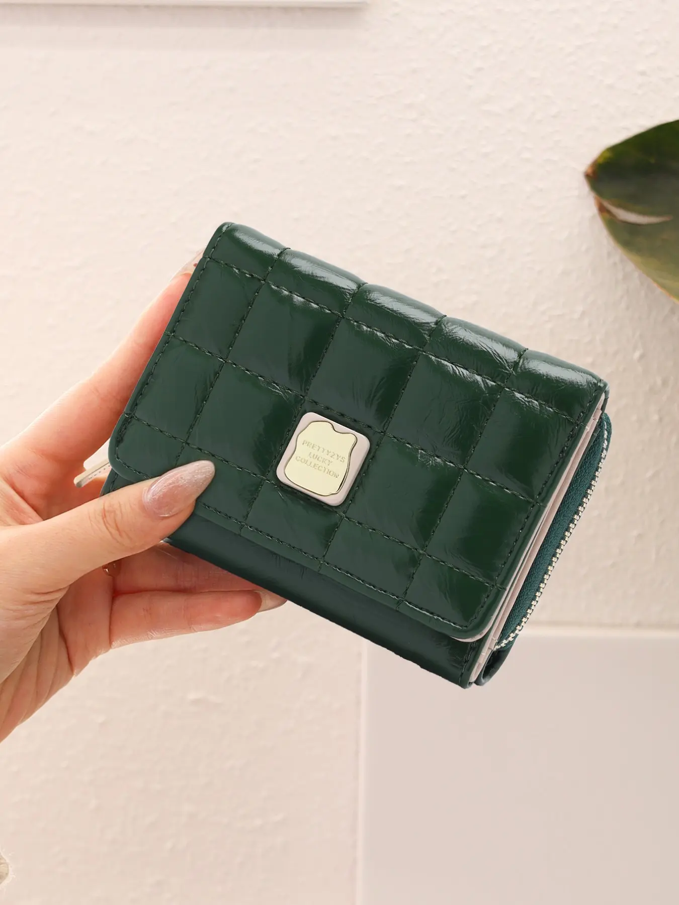 New Women's Short Credit Card Slot Wallet, High-Quality PU Material, Zipper Closure, Foldable Design, Card Holder, ID Organizer, Gift for Birthday