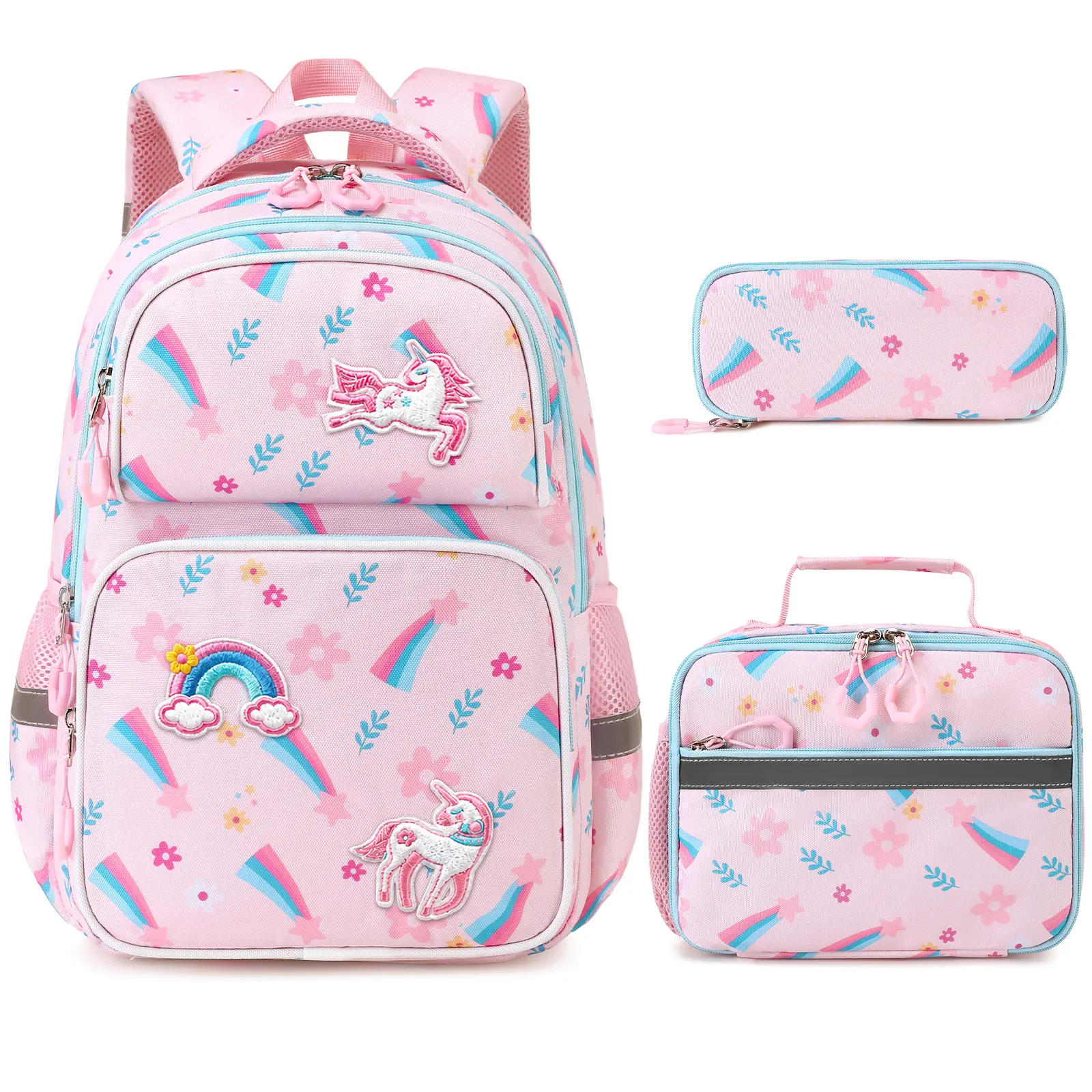 SIMILOVE Toddler Daycare & School Girls Backpack Set - Cute 3D Soft Bow Design, Cute Stylish Daypacks with Lunch Case + Pen Case, for Back-to-School Party Bags & Gifts