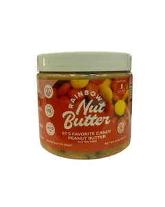 ET FAVORITE CANDY Peanut Butter Nut Butter Snack Treat Dessert Gluten Free Sweet Creamy 16 oz Jar Rainbow Nut Butter