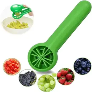 Handheld Strawberry Slicer, 1pc Portable Grape Cutting Slicer, Manual Vegetable Fruit Cutter for Home Kitchen Outdoor Camping Picnic, Kitchen Gadgets, Utensils, Durable Vegetable Slicer