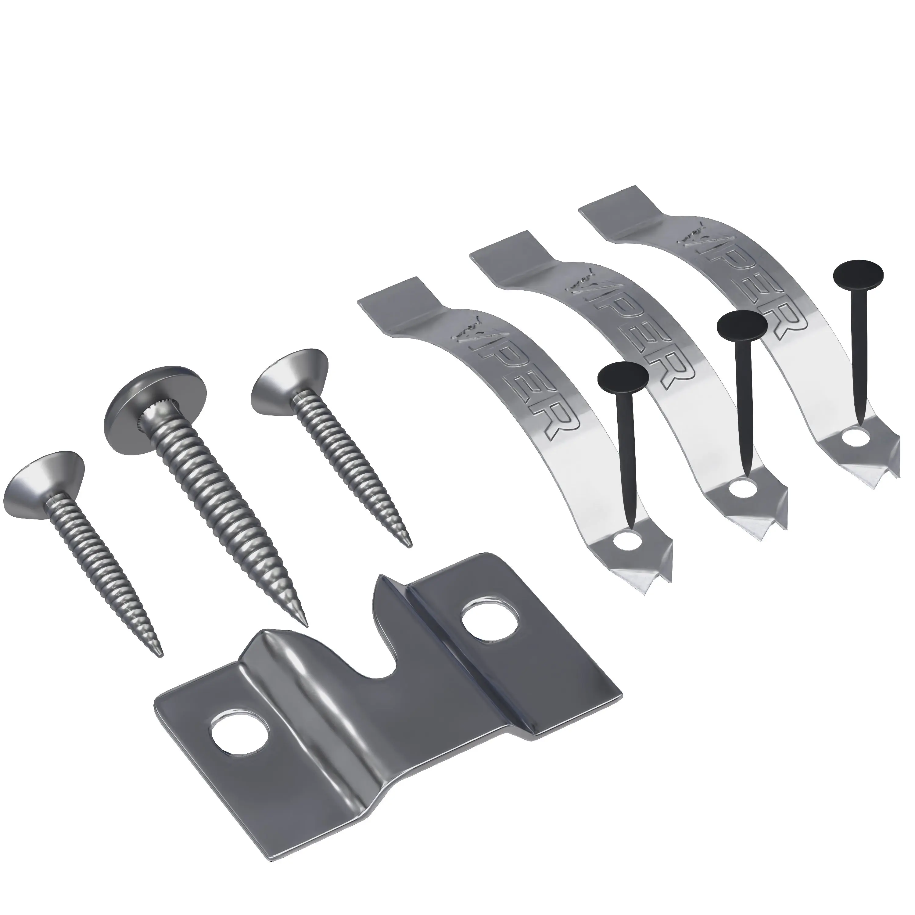 Darts Gear Mounting Kit - Heavy Duty Steel Hardware for Dartboard Wall or Cabinet Installation, Includes Bracket, 3 Clips, and Screws