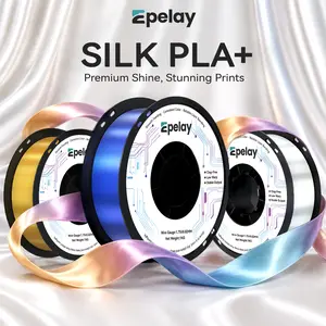 EPELAY Silk PLA 3D Printer Filament, 1.75mm, Shiny Finish, Neatly Wound, Vacuum Sealed for FDM 3D Printers