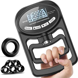 Hand Grip Strength Tester Trainer -  Hand Dynamometer Forearm Grip Strengthener Exerciser Digital  Gauge 265 Lbs 120 Kgs for  Home School Use