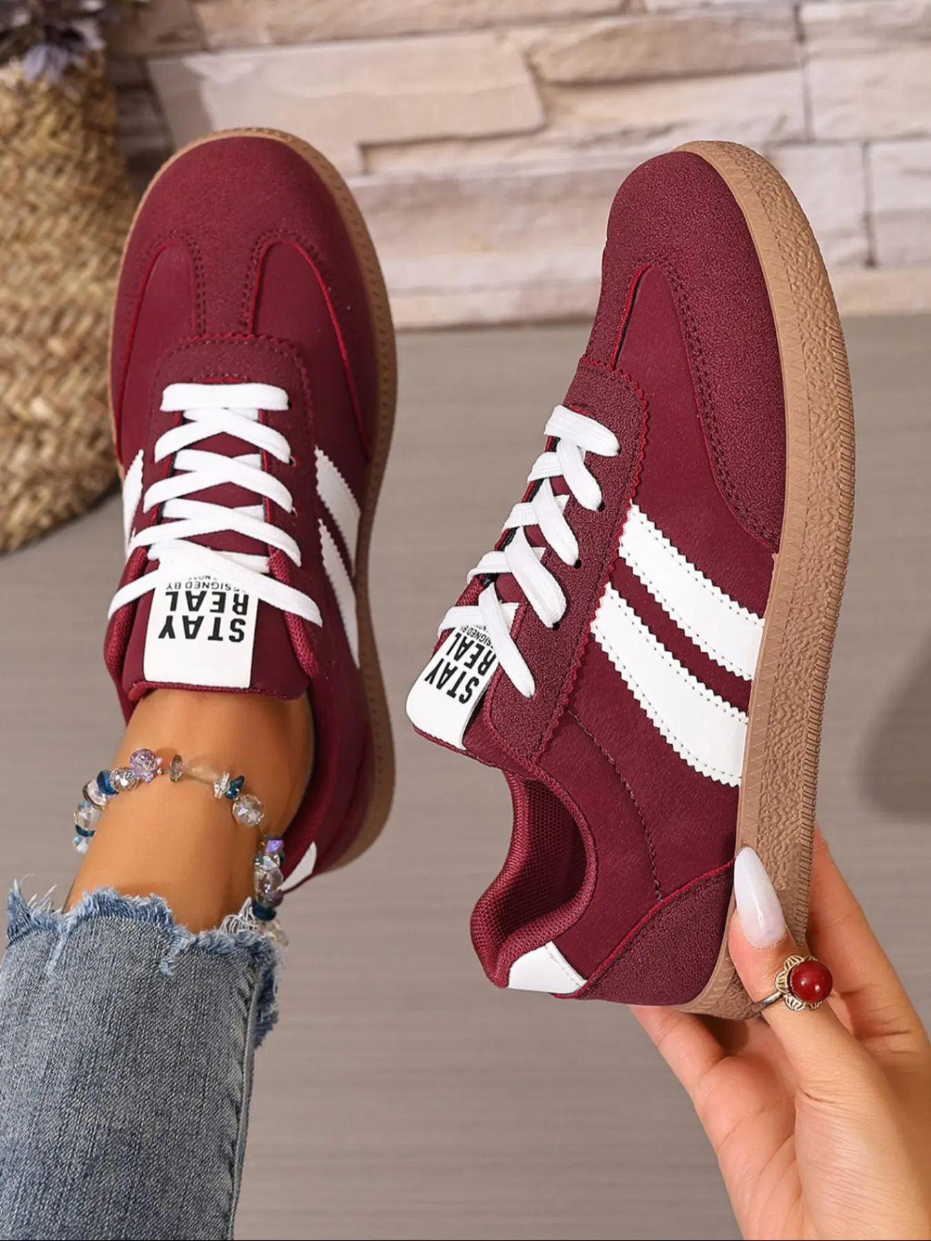 Women's Casual Shoes Spring & Fall Elegant Fashion Round Toe Low Top Lace-Up Versatile Outdoor Running Shoes Trendy Running Shoes Running Sneakers