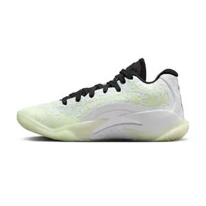 Nike Air Jordan Zion 3 "No Guts" Basketball Shoes DR0675-110 - White & Volt, Durable Mesh, Cushioned Midsole, Reliable Traction