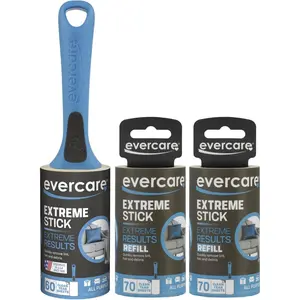 Extreme Stick Lint Roller for Clothing and Furniture, with 2 Refills