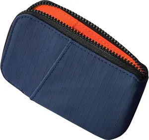 ALPAKA Zip Card Pouch - Card Wallet and Coin Pouch - Holds 12-20 Cards and Cash Holder with Blue Axoflux, RFID Blocking Weatherproof Material