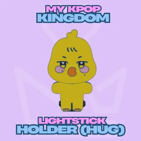 3D Printed Kpop Kingdom Light Stick Holder - HUG Version Compact PLA Filament Desk Shelf Stand, Dual Use Desk Organizer for Kpop Fans, My Kpop Kingdom