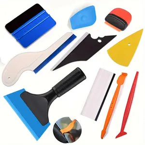 10pcs Universal Car Window Film Tinting Squeegee Kit, Non-Electric ABS Resin Vinyl Wrap Installation Tools, Automotive Glass Protective Film Smoothing Set