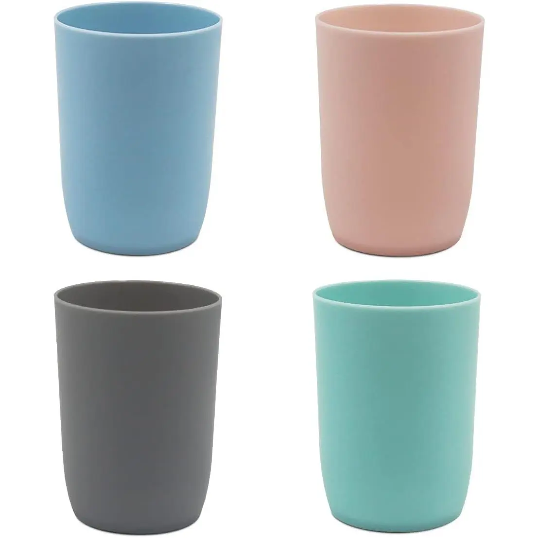4-Pack Bathroom Tumbler - Plastic  Cup -  Drinkware - Mouthwash Cup
