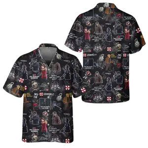Resident Evil Leon Character Quotes Hawaiian Shirt, Survival Horror Gaming Apparel For Fans, Summer Vacation Wear, Geeky Gamer Gift Idea | 080426.R3078.ID00