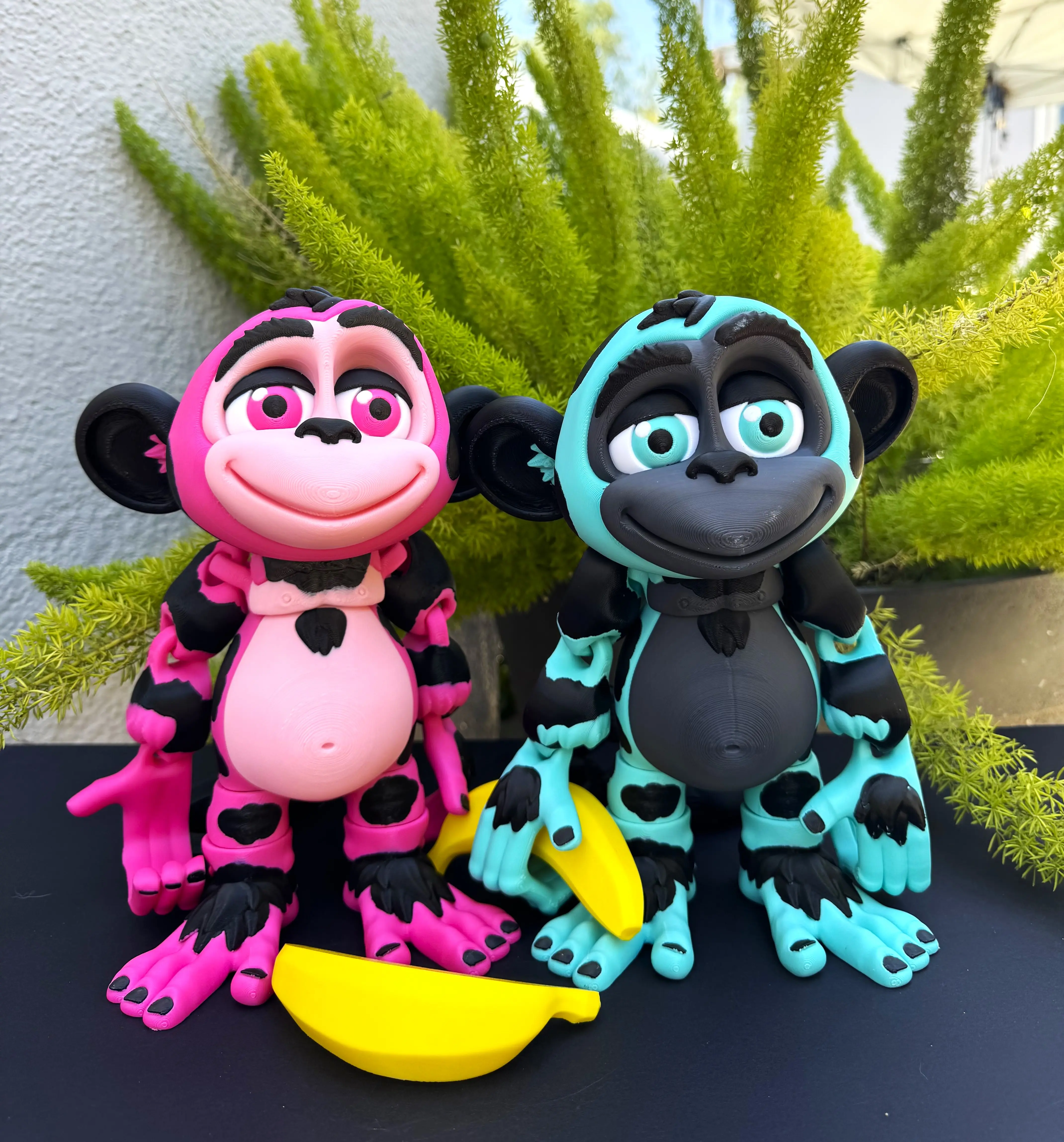 Jumbo 3D Printed Articulated Cow Monkey Fidget Toy, 9" Posable Monkey, Stands on Its Own for Fun Poses and Display, Executive Desk Toy, Fidget Toy 3D Printed in USA