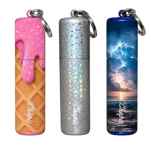 Chapie OG | Vacuum Insulated Lip Balm Keychain Holder, Prevents Melting & Messes Stainless Steel Thermal Container Insulation Leakproof Gloss Gloss Lipgloss Lipgloss Lipstick