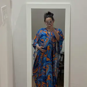 Women's Kaftan Dress, Casual Bohemian Style Long Sleeve Dress for Beach Vacation Holiday, Ladies Clothes for All Seasons