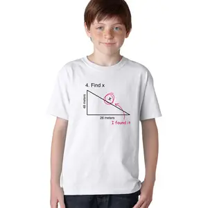 Find X Youth T Shirt Funny Variable Student Classroom Math Teacher Tee for Kids Funny T Shirts Teacher Tops for Kid Funny Nerd Short Sleeve Novelty Tees for Kids White