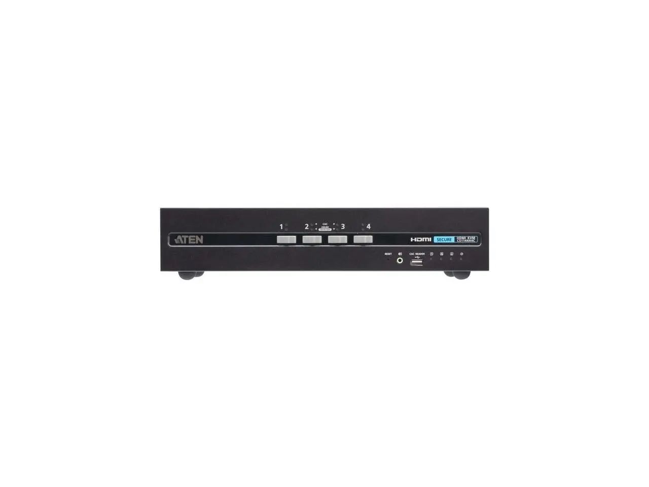 ATEN 4-Port USB HDMI Dual Display Secure KVM Switch with CAC (PSD PP v4.0 Compliant) - 4 Computer(s) - 1 Local User(s) - 3840 x 2160 - 50 Hz, 60 Hz - 11 x USB - 10 x DisplayPort - Desktop
