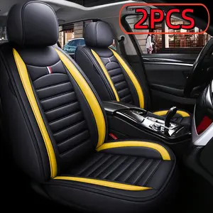 2PCS front seat full coverage Leather Car Seat Covers Best Leather Car Seat Covers 2026 Protect & Style Your Car Seats in Minutes