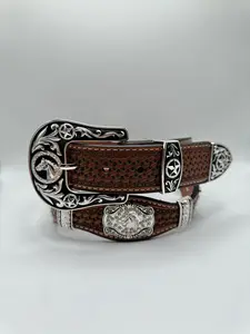 Belt- Stallion Concho "Tan"