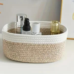 Durable Woven Standing Storage Basket, Ideal for Bookshelves and Wardrobes, Fashionable Small Item Organizer, Versatile Home Storage Solution