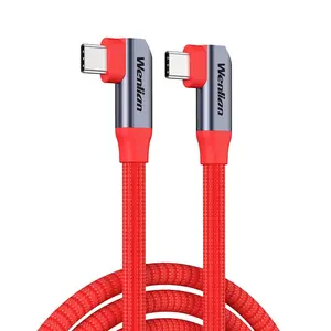 10ft USB-C to USB-C Camera Data Sync Cable, 20Gbps Data Transfer, 90° Right Angle, Nylon Braided, Gold-Plated Ends, Stable Connection for Sony Canon Nikon DSLR Camera, External SSD, MacBook Air/Pro